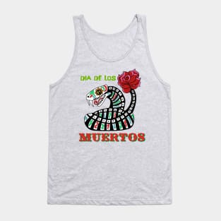 Dia de los Muertos Snake, with text! Tank Top